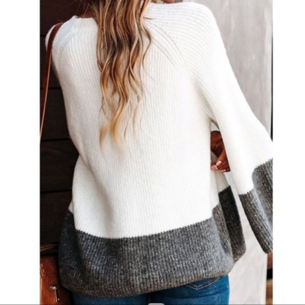 OVERSIZED WIDE SLEEVE KNIT SWEATER - Picture 6 of 8